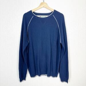 Hammacher Schlemmer Mens Luxury‎ Washable 100% Cashmere Crew Neck Sweater XL